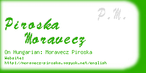 piroska moravecz business card